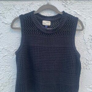 Black Cable Knit Sweater Vest